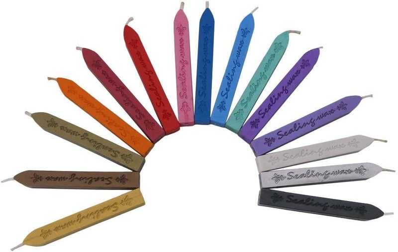 klarako Sealing Seal Wax with Wicks Cord Wick Sealing Seal Wax Sticks For Retro Vintage Postage Letter - Image 3
