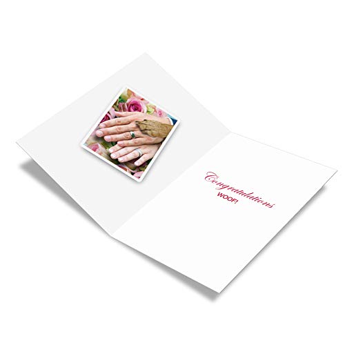NobleWorks Funny Wedding Congratulations Greeting Card with 5 x 7 Inch Envelope (1 Card) Congrats, Man, Woman - Thank You Hands And Dog Paw 9027 - Image 2