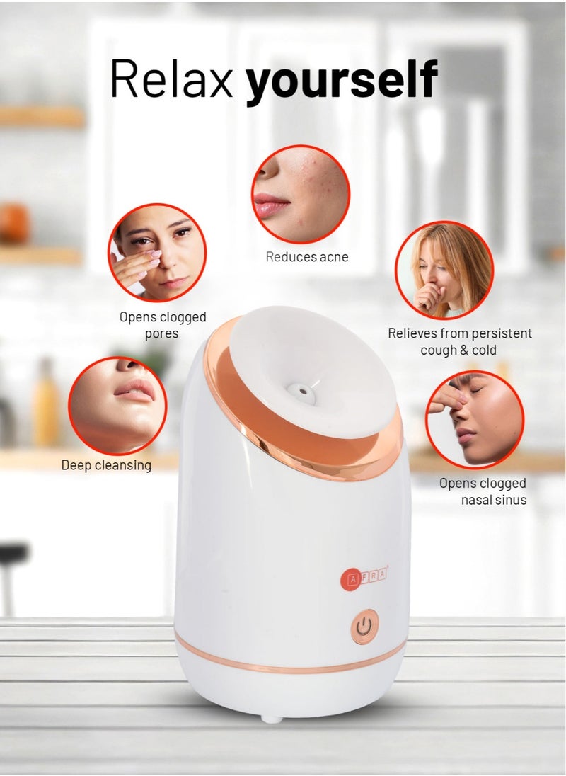AFRA Face Steamer- 235W, With Measuring Cup, 15min Working Time, Water Tank - 50ml, With Measuring Cup, AF-0150FSWT, 1 Year Warranty  - Image 5