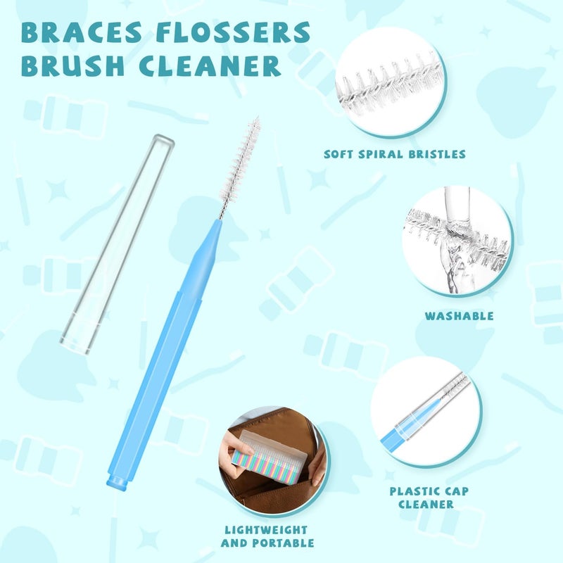 Bozenu 100PCS Interdental Brushes for Braces Cleaning Kit - Bright Colors - Image 3