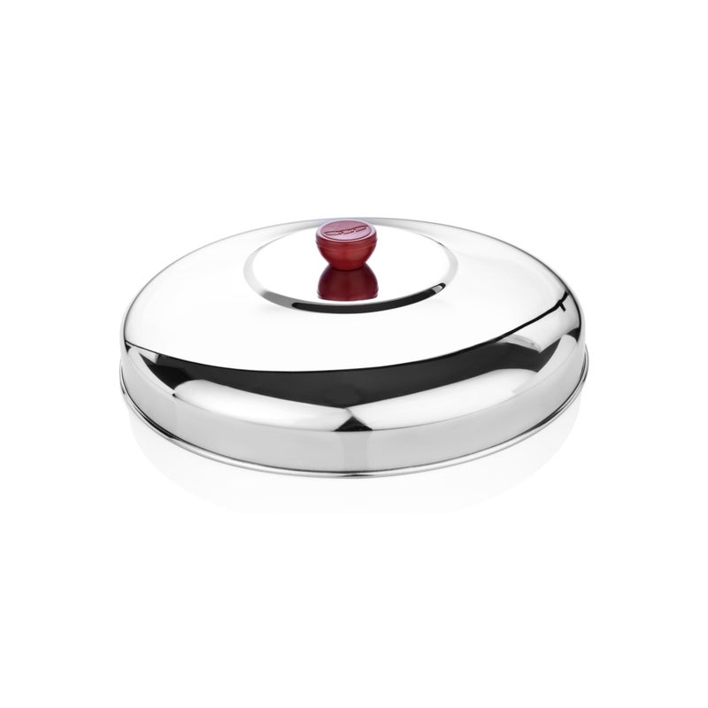 Embassy Stainless Steel Multipurpose Dosa Lid with Knob | Size - 2 | Diameter - 26 cms | Cover/Lid for Utensils, Tava, Topes, Kadhai, Pots and Pans - Image 4