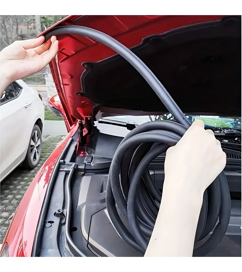 196.85 Inch EPDM Rubber Car Door Seal Strip D Type Hood Insulation For Noise Reduction Fits All Models - Image 1