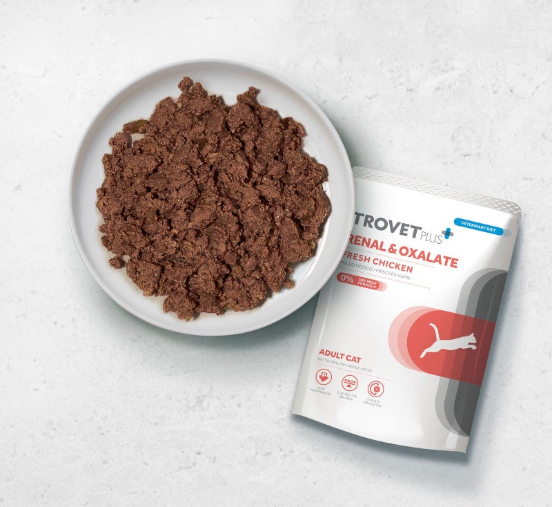 Trovet Trovet Plus Pouch Cat Renal Oxalate Veterinary Diets Wet Food 85g - Image 2