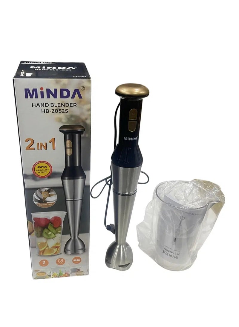 Minda HB-2052S (2-in-1) Hand Blender - Premium Stainless Steel Kitchen Tool
