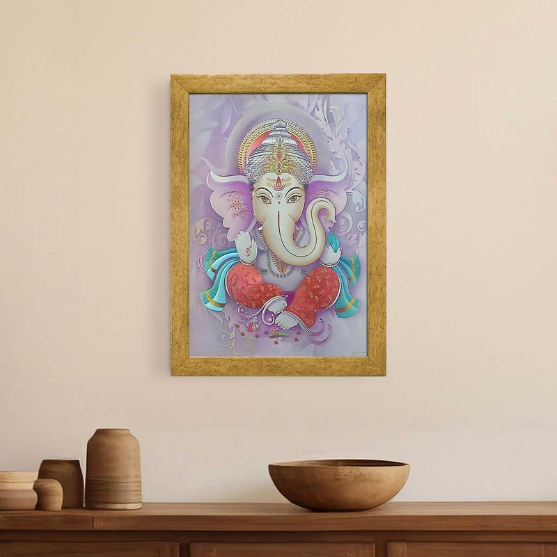 ArtX Lord Ganesha Photo Frame Multicolor 10X14 in Set of 1 - Image 3