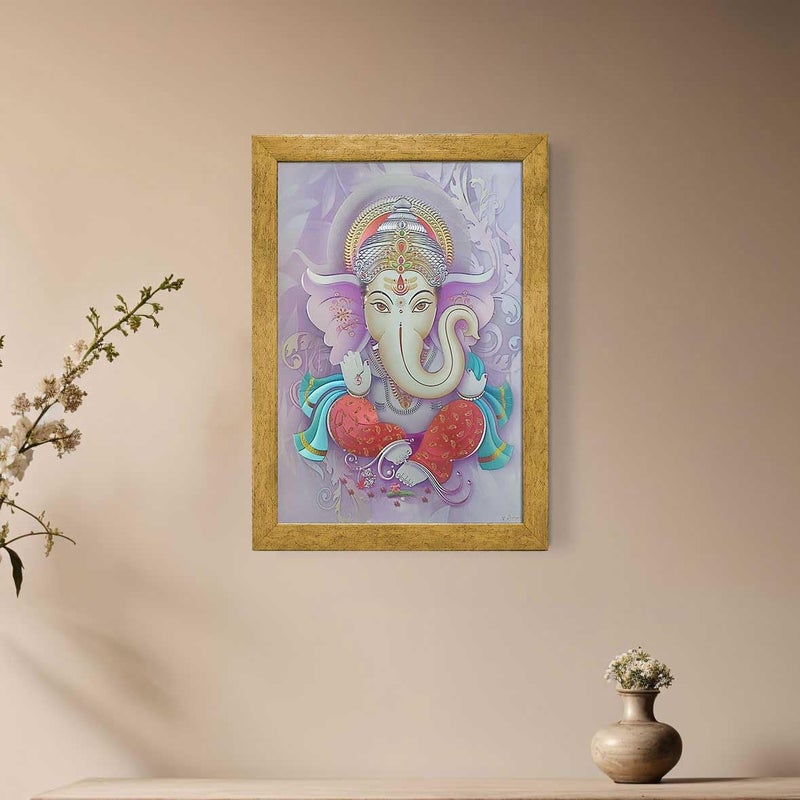 ArtX Lord Ganesha Photo Frame Multicolor 10X14 in Set of 1 - Image 4