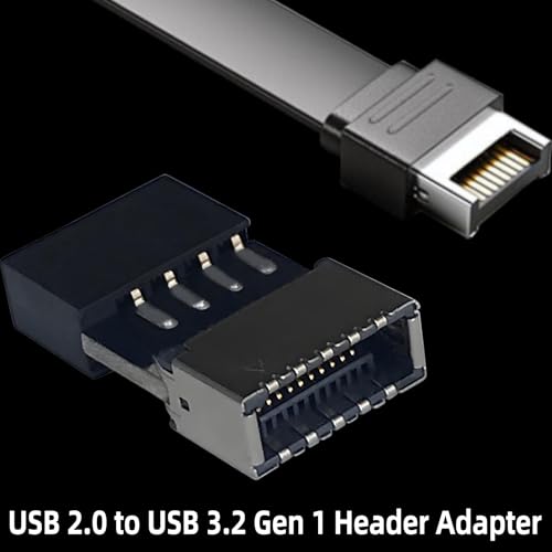 Bejavr USB 2.0 to USB 3.2 Gen 1 Header Adapter Front Panel Connector Motherboard 9Pin to Type-E/USB C - Image 2