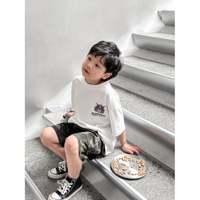 Boys' T-Shirt Short-Sleeved Pure Cotton 2026 Style Trendy And Handsome Children'S Streetwear Summer Clothing - Image 1