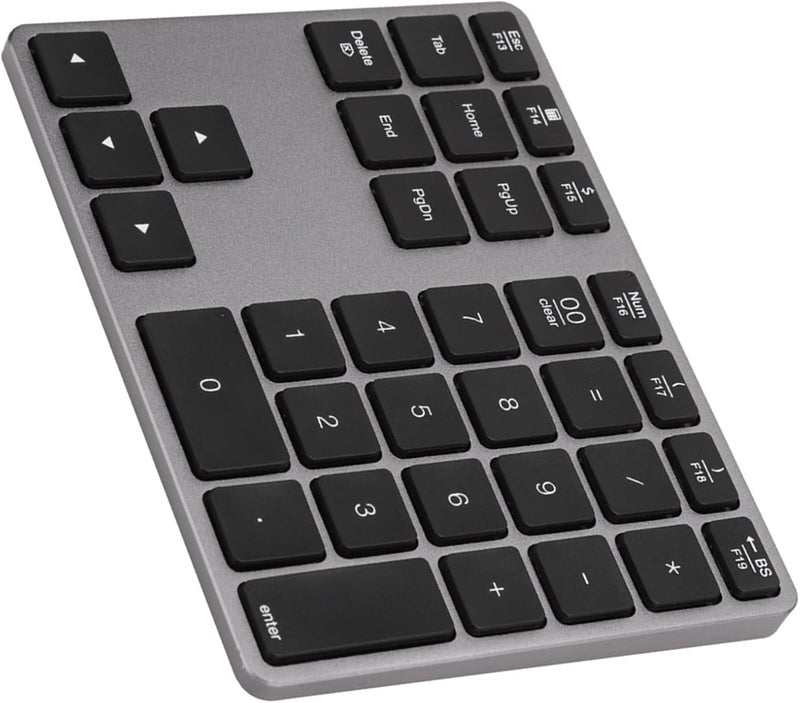 Rechargeable 35 Keys Wireless Keyboard for and OS, 5.0 Numeric Keypad (Iron Gray) - Image 2