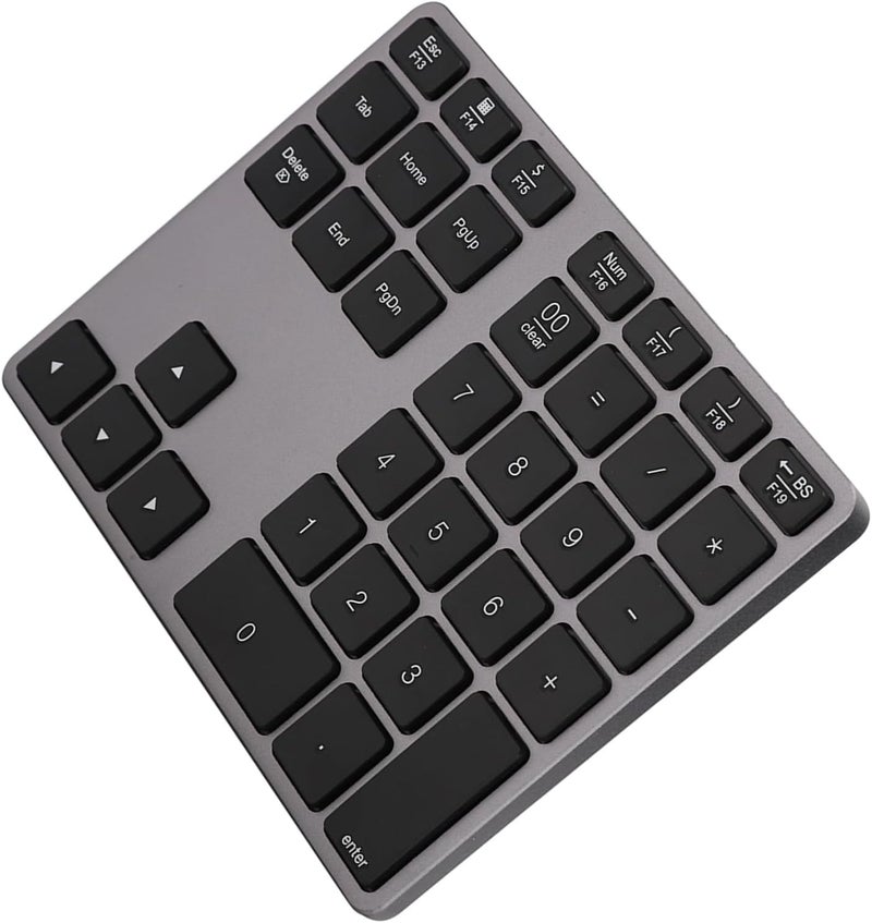 Rechargeable 35 Keys Wireless Keyboard for and OS, 5.0 Numeric Keypad (Iron Gray) - Image 1