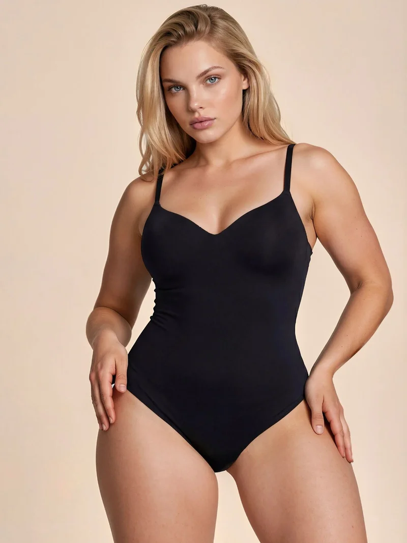 HICCUP Premium Seamless Adjustable Strap Brief Bodysuit Shapewear