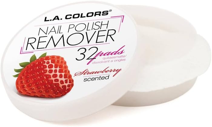L.A. COLORS Nail Polish Remover Pads - Strawberry Scent, 32 Pads - Image 2