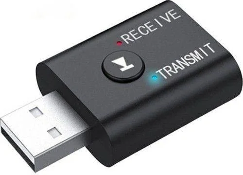 Polhammobile 2in1 Bt 5.0V Audio Transfer Adapter with Aux Input Compatible with Fm Transmitter, Tv, Computer and Radio