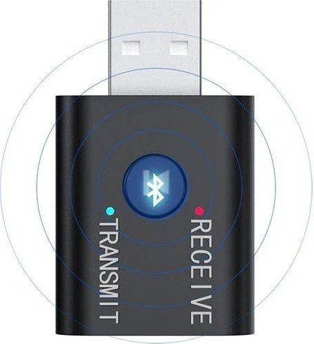 Polhammobile 2in1 Bt 5.0V Audio Transfer Adapter with Aux Input Compatible with Fm Transmitter, Tv, Computer and Radio