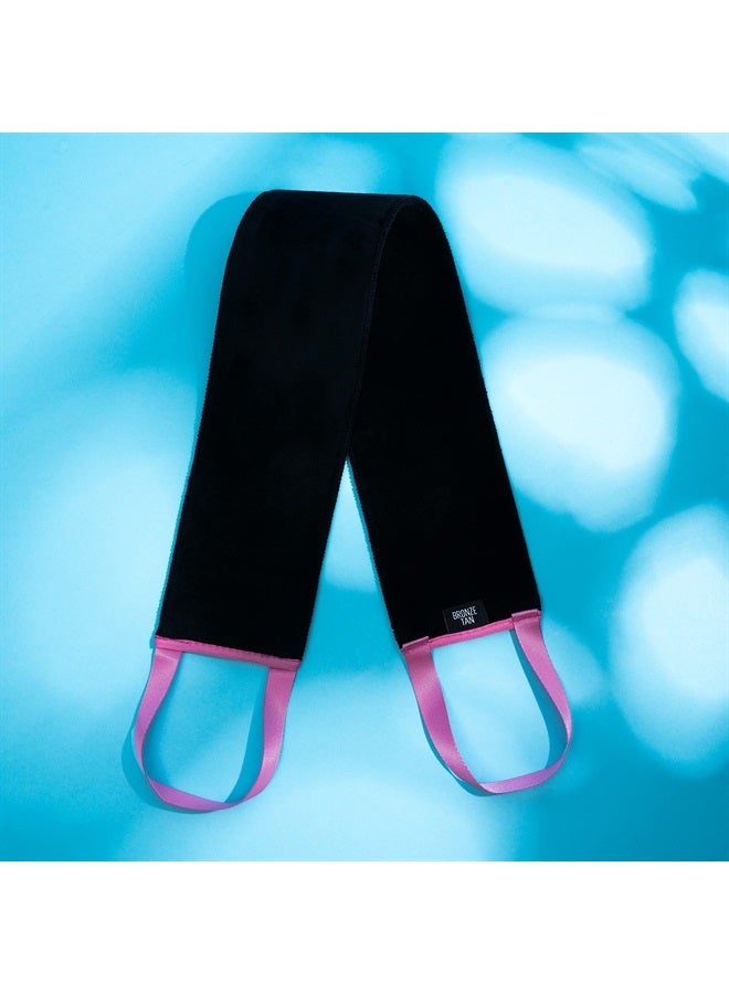 Existing Beauty Bronze Tan Self Tanner Back Applicator - Tanning Mitt For Sunless Tanning Mousse or Lotion - Tan your Back Quickly and Easily - Self Tanning Back Applicator - Black with Pink Handles - Image 4