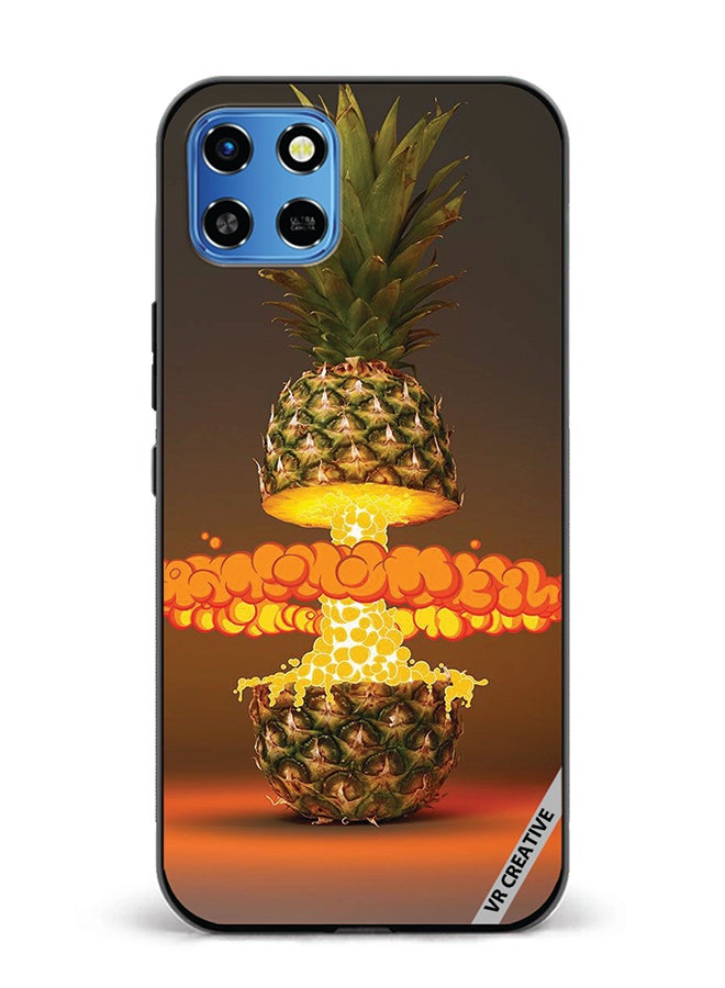 VR CREATIVE Protective Case Cover For Infinix Smart 6 HD Fire Pineapple Design Multicolour - Image 1