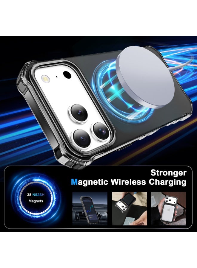 اوراکس آيفون 17 برو ماكس غطاء الحالة مع MagSafe,مقاومة للارتداء,رقيقة للغاية الصدمة الوقائية,مغناطيس قوي ترقية زر المصارع,إكسسوارات الجوال للنساء الرجال - Image 2