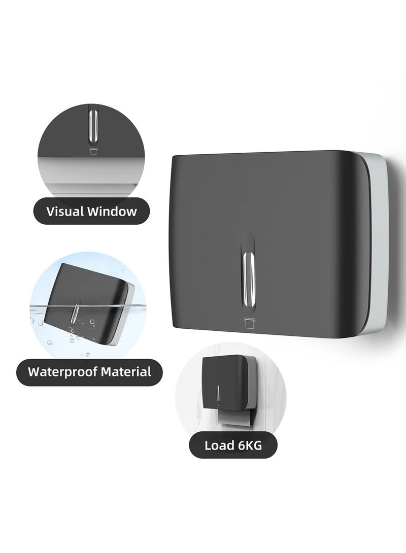 Wall Mounted Commercial Paper Towel Dispenser with Key Lock Compact Dustproof Design Ideal for Home Kitchen Office and Bathroom - Image 5