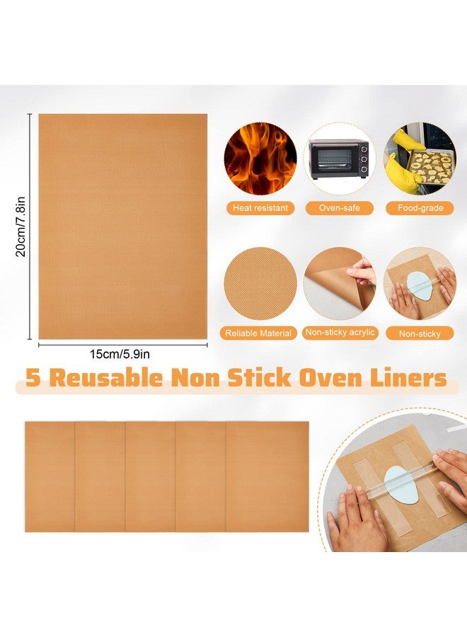 Tessco 0.06 0.08 0.1, 12 Pcs Rolling Pin Guide Sticks Set For Clay Earrings, Polymer Clay Tools Including 6 Clay Rolling Strips, 1 Rolling Pin, 5 Reusable Non Stick Oven Liners, Acrylic Measuring Strips - Image 4