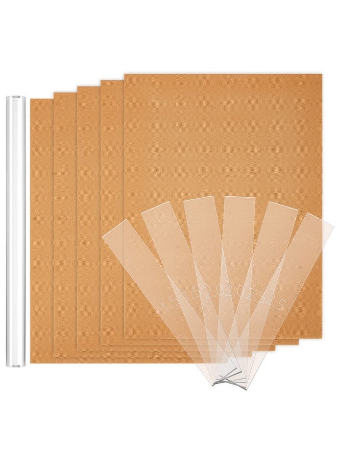 Tessco 0.06 0.08 0.1, 12 Pcs Rolling Pin Guide Sticks Set For Clay Earrings, Polymer Clay Tools Including 6 Clay Rolling Strips, 1 Rolling Pin, 5 Reusable Non Stick Oven Liners, Acrylic Measuring Strips - Image 1