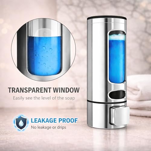 Kitstorack ABS Liquid Soap Dispenser Wall Mounted for Bathroom & Wash Basin | Handwash Bottle Holder, Shampoo & Sanitizer Dispenser for Kitchen, Toilet & Shower Use (Chrome) - Image 2
