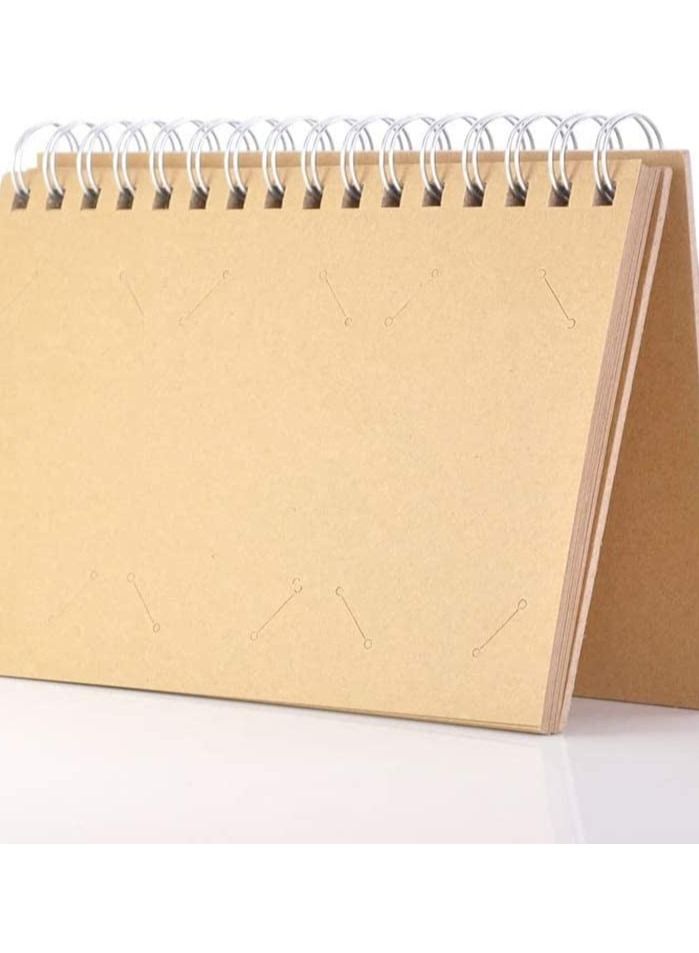 Y&D Photo Album for Instax Mini 60 Pockets Card Holder Picture Fujifilm Films Scrapbook, DIY Vintage Leather Guest Book and Black Page Memory Albums - Crab - Image 5