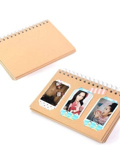 Y&D Photo Album for Instax Mini 60 Pockets Card Holder Picture Fujifilm Films Scrapbook, DIY Vintage Leather Guest Book and Black Page Memory Albums - Crab  - Image 2