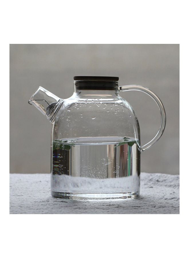 إبريق شاي زجاجي بغطاء شفاف 13.5x6.8x18.5سم - Image 4