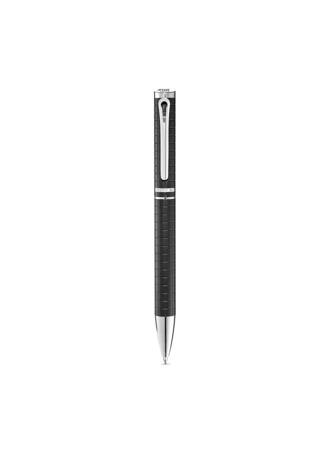 CERRUTI 1881 Nazzareno Stainless Steel Trims Twist Ballpoint Pen for Men, Blue Ink