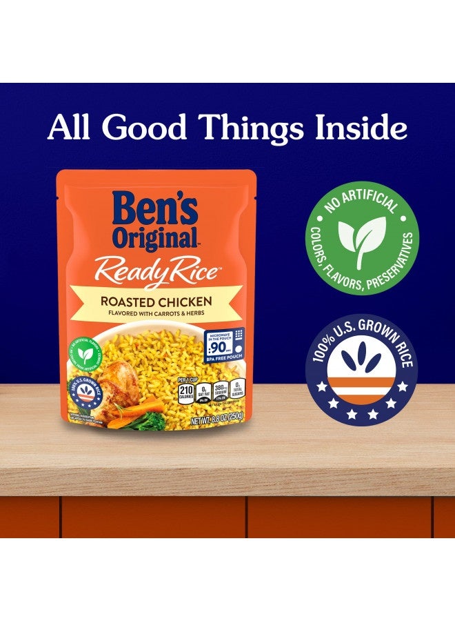 Ben's Original Ben'S Original Ready Rice Roasted Chicken Flavored Rice, Easy Dinner Side, 8.8 Oz Pouch (Pack Of 12)  - Image 1