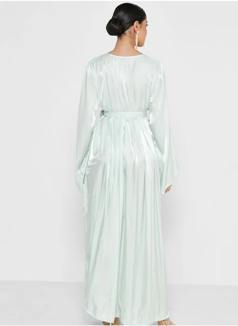 hayas closet Embellished Belted Jalabiya