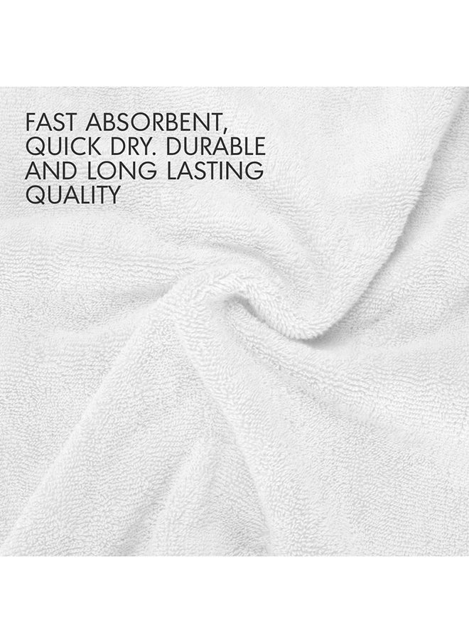 Hotel Linen Klub Hotel Linen Klub LUXURY PACK of 2  Antimicrobial  Hand Towels - 100% Cotton 650 GSM Terry Dobby Border Ring Spun - Super Soft ,Quick Dry,Highly Absorbent  Size: 40x70cm, White  - Image 5