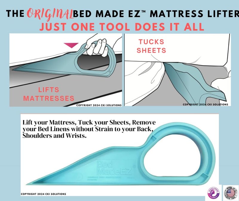 Bed MadeEZ Mattress Lifter & Bed Maker Tool for Changing Bed| Patented & Made in USA | Lifts & Holds The Mattress, Tucks Sheets, Removes Sheets, Bed Skirts and More - Image 4