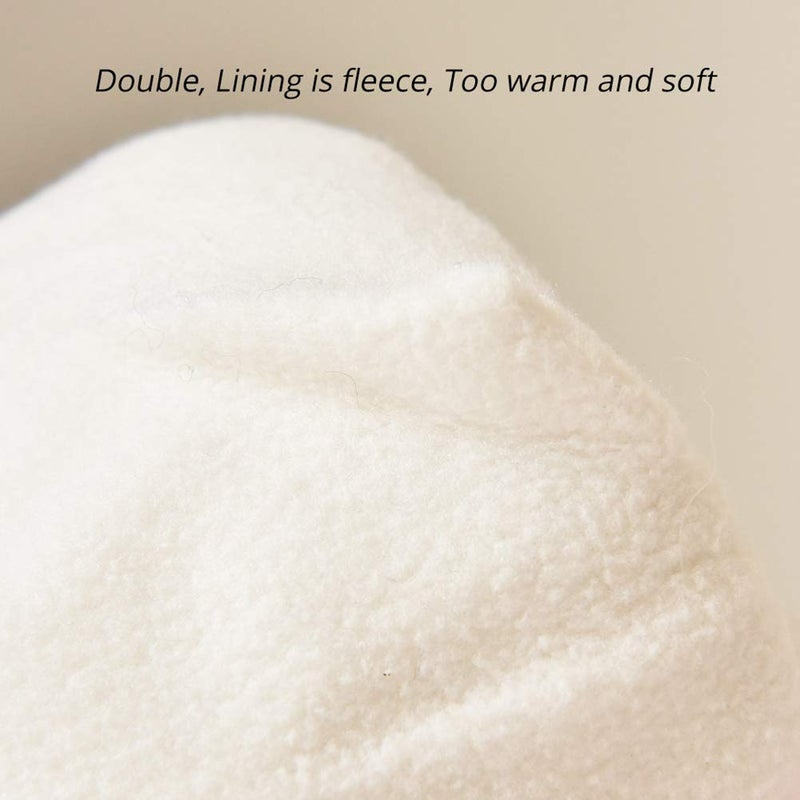 SOMALER Toddler Baby Boys Girls Winter Hat Kids Ear Flap Warm Fleece Lined Knit Beanie Fur Pom Hat - Image 2