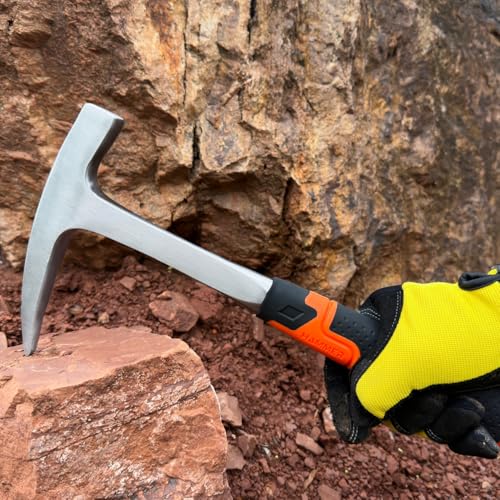 glorousamc Rock Pick Hammer-31oz Geology Hammer with Ergonomic Handle – Stone Mason Hammer, Block Masonry Hammer with Pointed Tip & Shock Reduction Handle,Brick Tools, Masonry Tools - Image 2