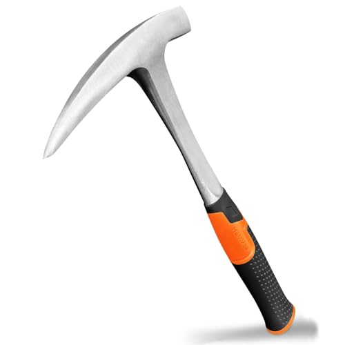 glorousamc Rock Pick Hammer-31oz Geology Hammer with Ergonomic Handle – Stone Mason Hammer, Block Masonry Hammer with Pointed Tip & Shock Reduction Handle,Brick Tools, Masonry Tools - Image 1