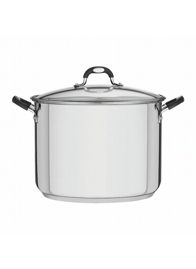 TRAMONTINA - Since 1911,Made in Brazil- Solar Silicon 30cm 15.4L Stainless Steel Stock Pot with Tri-ply Bottom, - Image 1