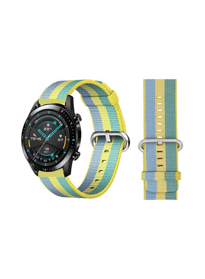 NIBEMINENT Woven Replacement Band For Huawei Watch GT/GT 2 46mm Pollen