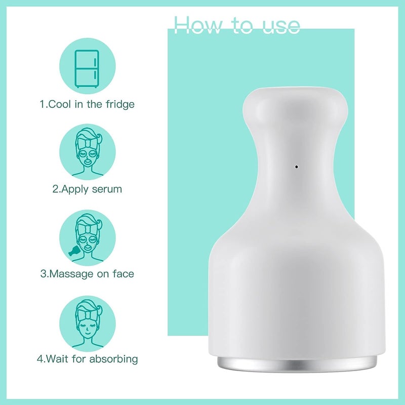 KASTWAVE Face Ice Roller, Face and Eye Facial Massage Tool, Skin Care Cooling for Relaxing and Relieve Fine Lines and Wrinkles and Reduce Puffiness, Gift for Women Lady (White) - Image 5