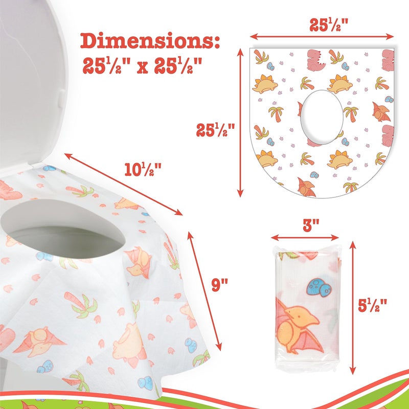 Potty Shields Toilet Seat Covers Disposable (20 Pack) - XL Waterproof Toilet Cover for Toddlers, Kids & Adults - Portable & Individually Wrapped for Travel, Potty Training, Vacations, Public Restrooms - Image 4