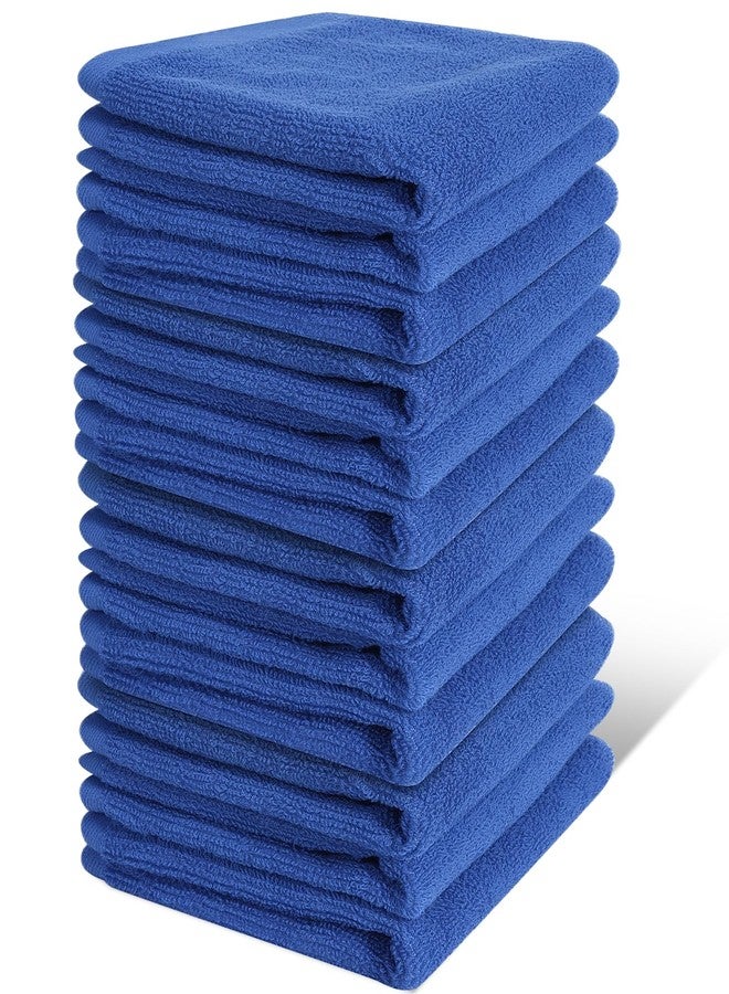 INFICRIME Washcloths Set, 12-Pack Cotton Wash Cloths, 12x12 Inch Blue - Image 1