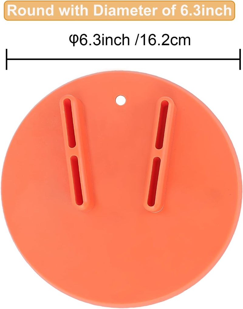 SUNPIE Motorcycle Kickstand Plate Motorbike Kickstand Pad Hard Kickstand Support for All Motorcycles Helps Park Your Bike on Hot Pavement Grass Soft Ground, Orange - Image 3