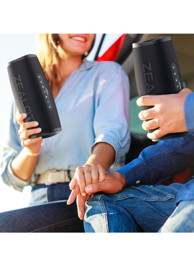 Zealot - ZEALOT S56 40W Bluetooth Speaker, Wireless, Portable Speaker with BassUp,IP67 Waterproof Speaker,20H Battery,Stereo,EQ,Speaker Bluetooth Wireless for Outdoor,Beach,Gifts Black - Image 1