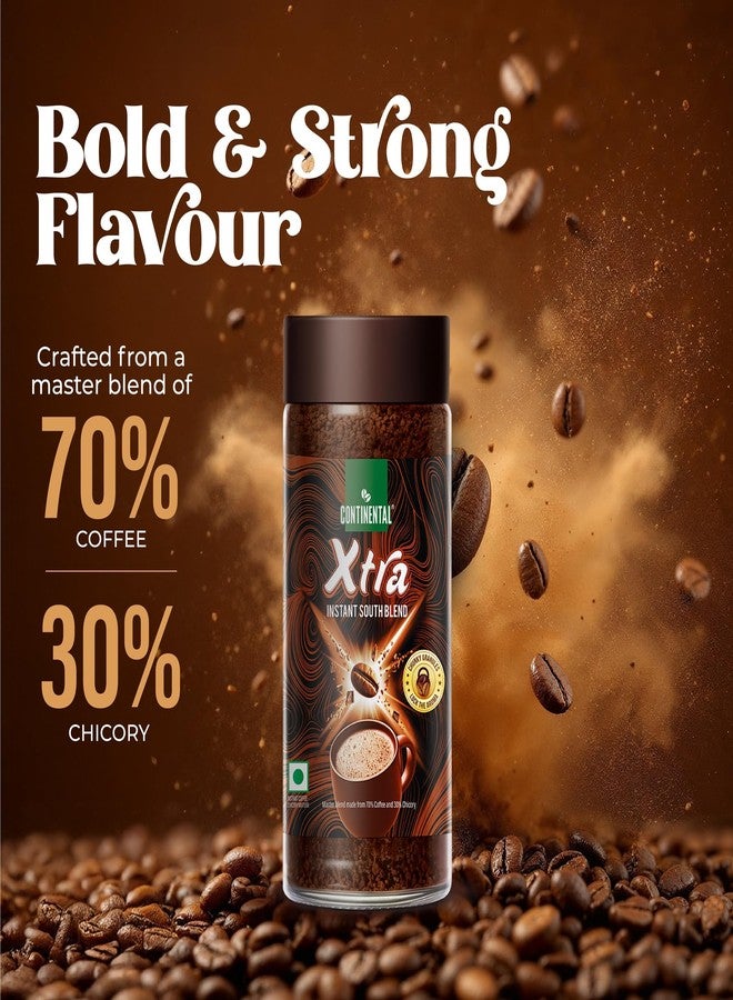 Continental Coffee XTRA Instant Coffee Powder | 200g Jar | 30% Chicory and 70% Robusta Coffee | Medium Roast Instant Coffee | Granulated Instant Coffe - Image 3