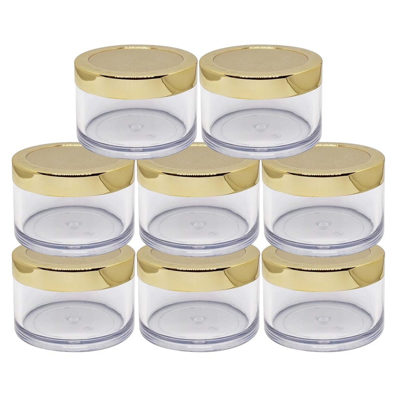 ZENVISTA MEDITECH Zenvista Meditech Avnii Organics Cosmetics Shan Jars with Very Beautiful Gold Lids for Lip Balms and Skin Care Pack of 8 Capacity 15 Gms  - Image 1