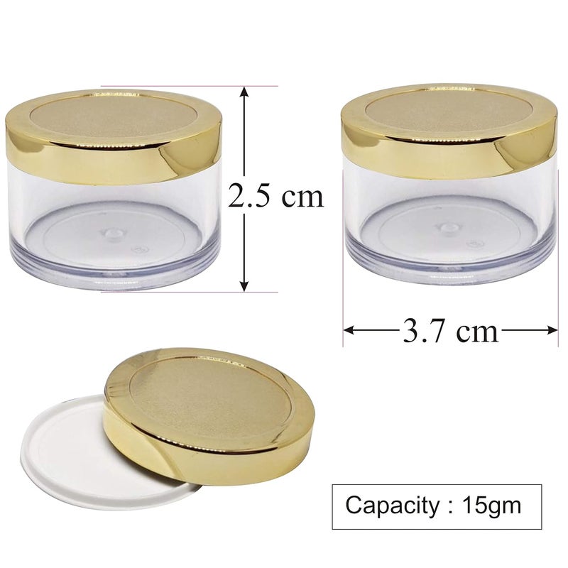 ZENVISTA MEDITECH Zenvista Meditech Avnii Organics Cosmetics Shan Jars with Very Beautiful Gold Lids for Lip Balms and Skin Care Pack of 8 Capacity 15 Gms  - Image 4