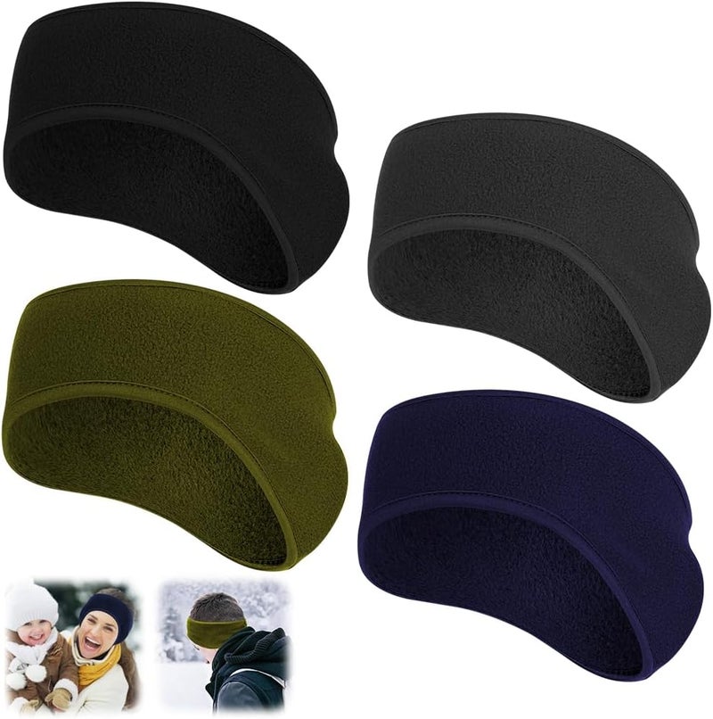 Komake Ear Warmers Headband, Fleece Earmuffs Running Headband Winter Ear Covers Moisture Wicking Ski Sport Headband for Men & Women (19.2 inches, One Size, Cycling) - Image 1