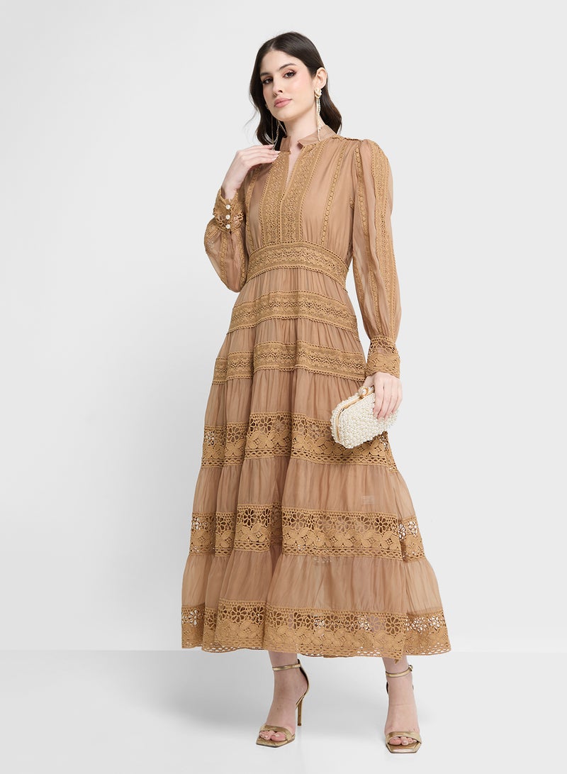 خزانة فستان دانتيل متعدد الطبقات - Image 4