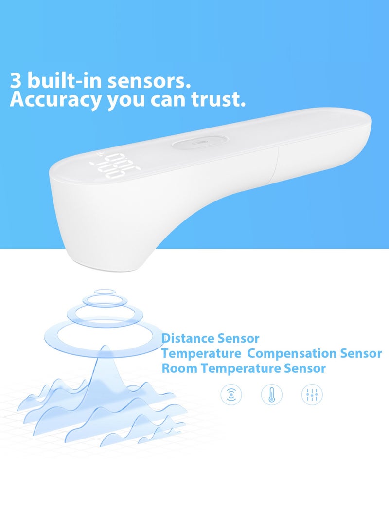 andon No-Touch Forehead Thermometer, Infrared Digital Thermometer for Adults, Kids and Babies, Touchless, Accurate and Hygienic with Large LED Display, Quiet Vibration - Image 3