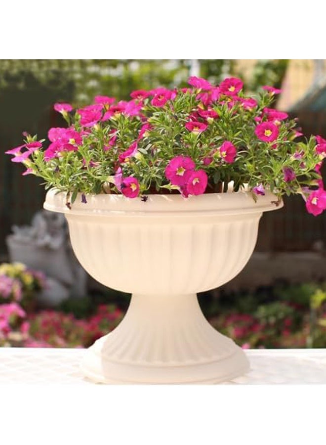 HOME TASTE وعاء زراعة نباتات الزهور البلاستيكية - أواني حديقة زخرفية للزهور - حاويات زراعة زخرفية حديثة (النمط 2) - Image 5
